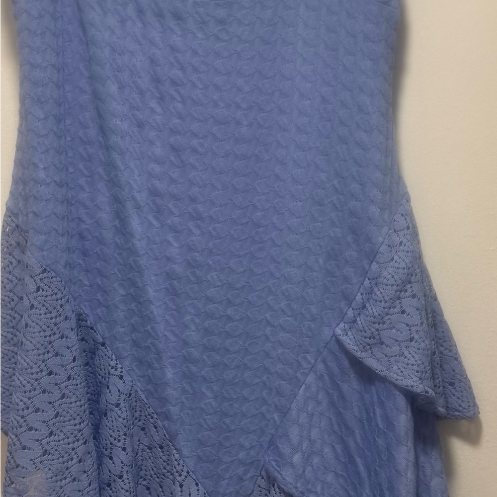 Free People Sierra Off Shoulder Shirt Long Tunic Dress Lace Asymmetrical - Picture 9 of 12
